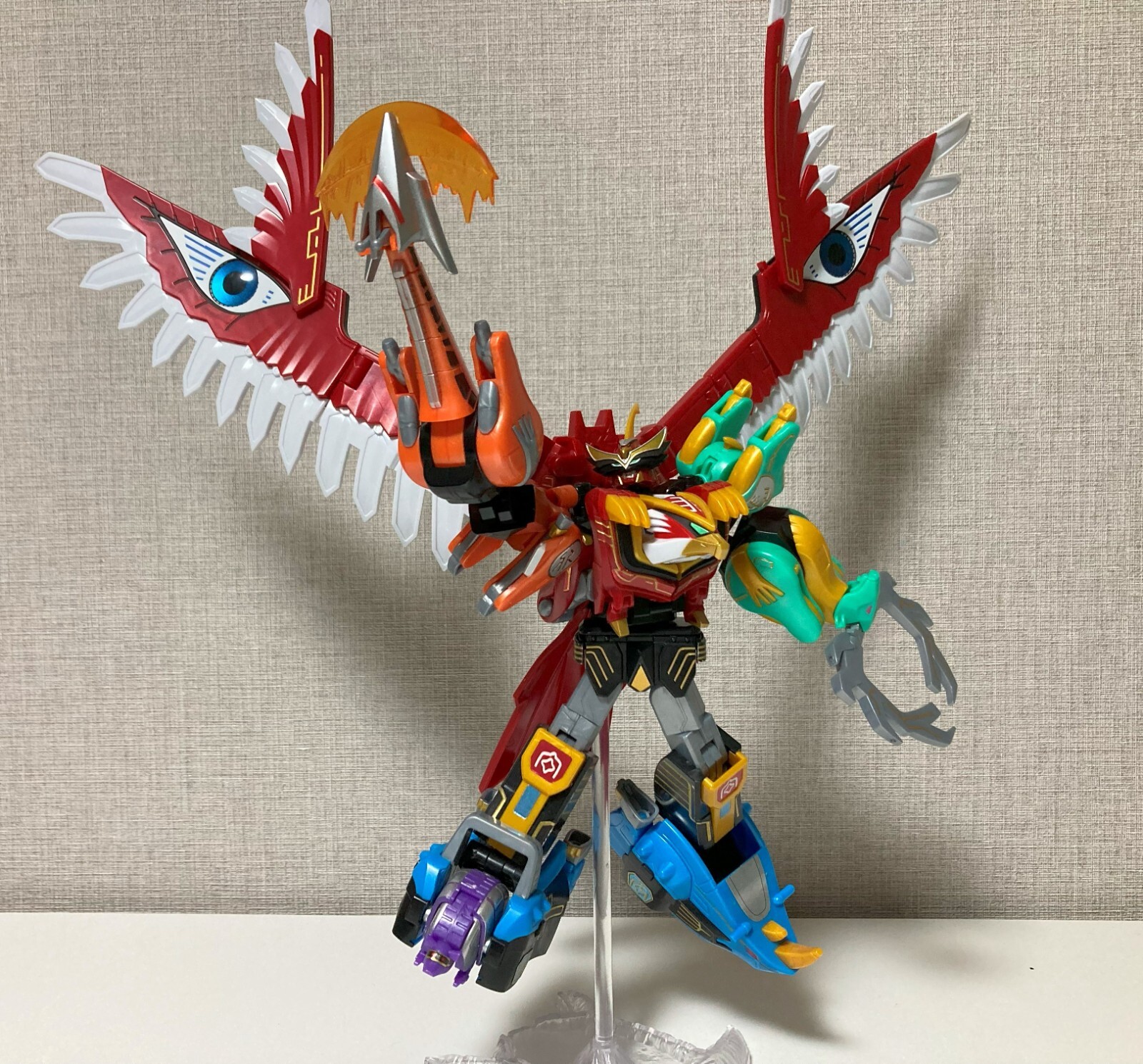 BANDAI Japan Megazord Power Rangers Wild Force Gaoranger SMP Gao Icarus Mini pla