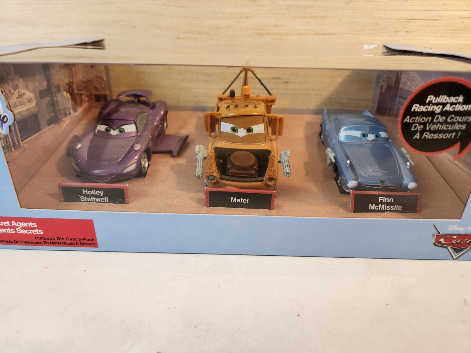 1:43 Scale Secret Agents Disney Pixar Cars Die-Cast Pullback Racers – 3 Pack NEW