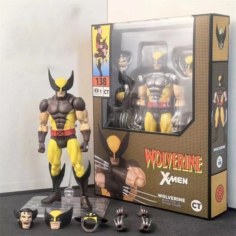 Wolverine X-Men Brown Comic Version w/Accessory 6&Prime; Action Figure CT Toys #138