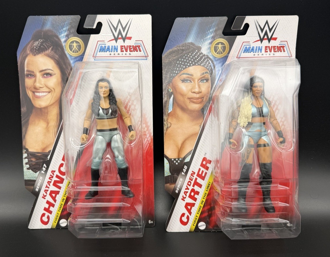 WWE Mattel Main Event Katana Chance Kayden Carter Tag Team Lot 2 First In Line