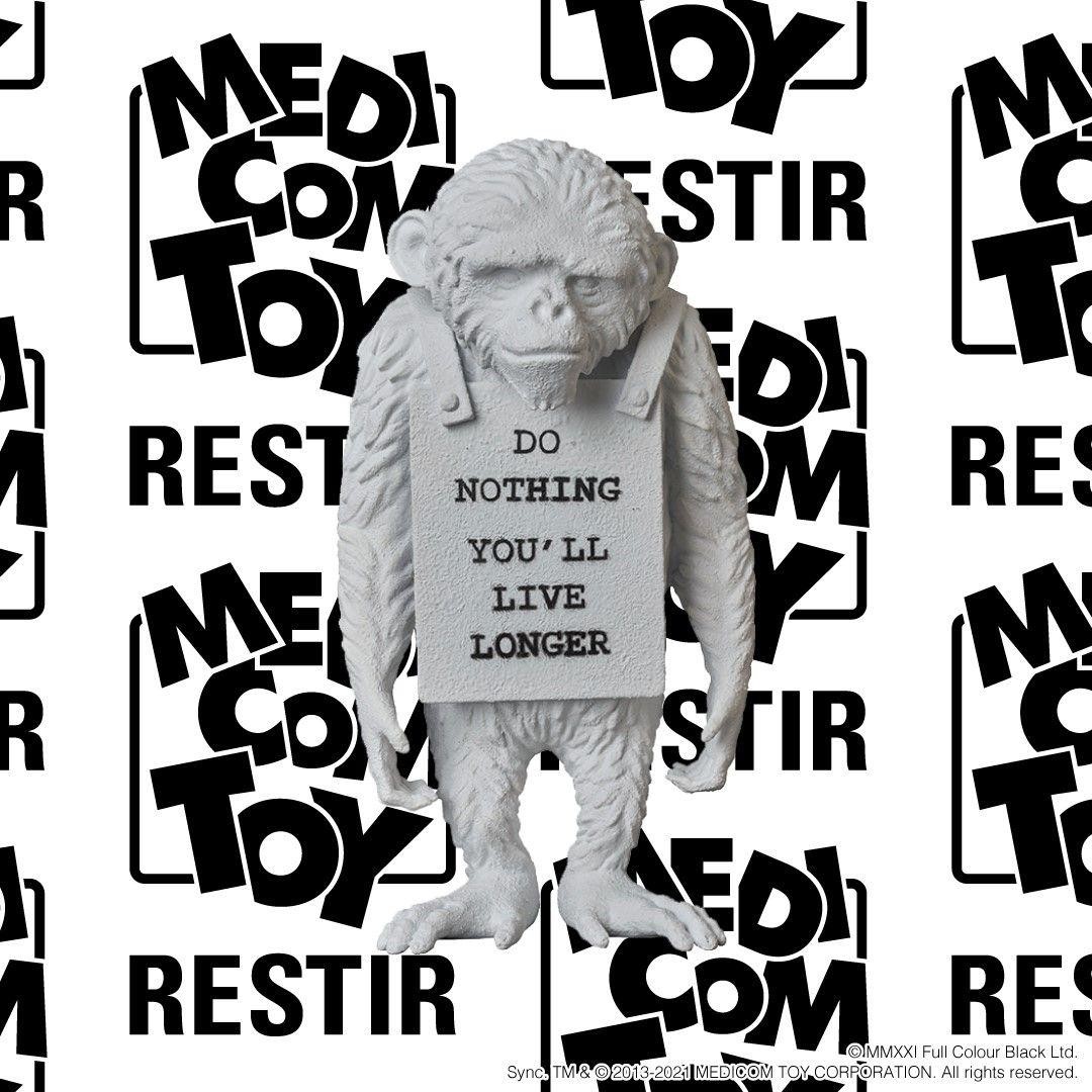 Restir Limited Edition Banksy Monkey Sign Gesso Ver.