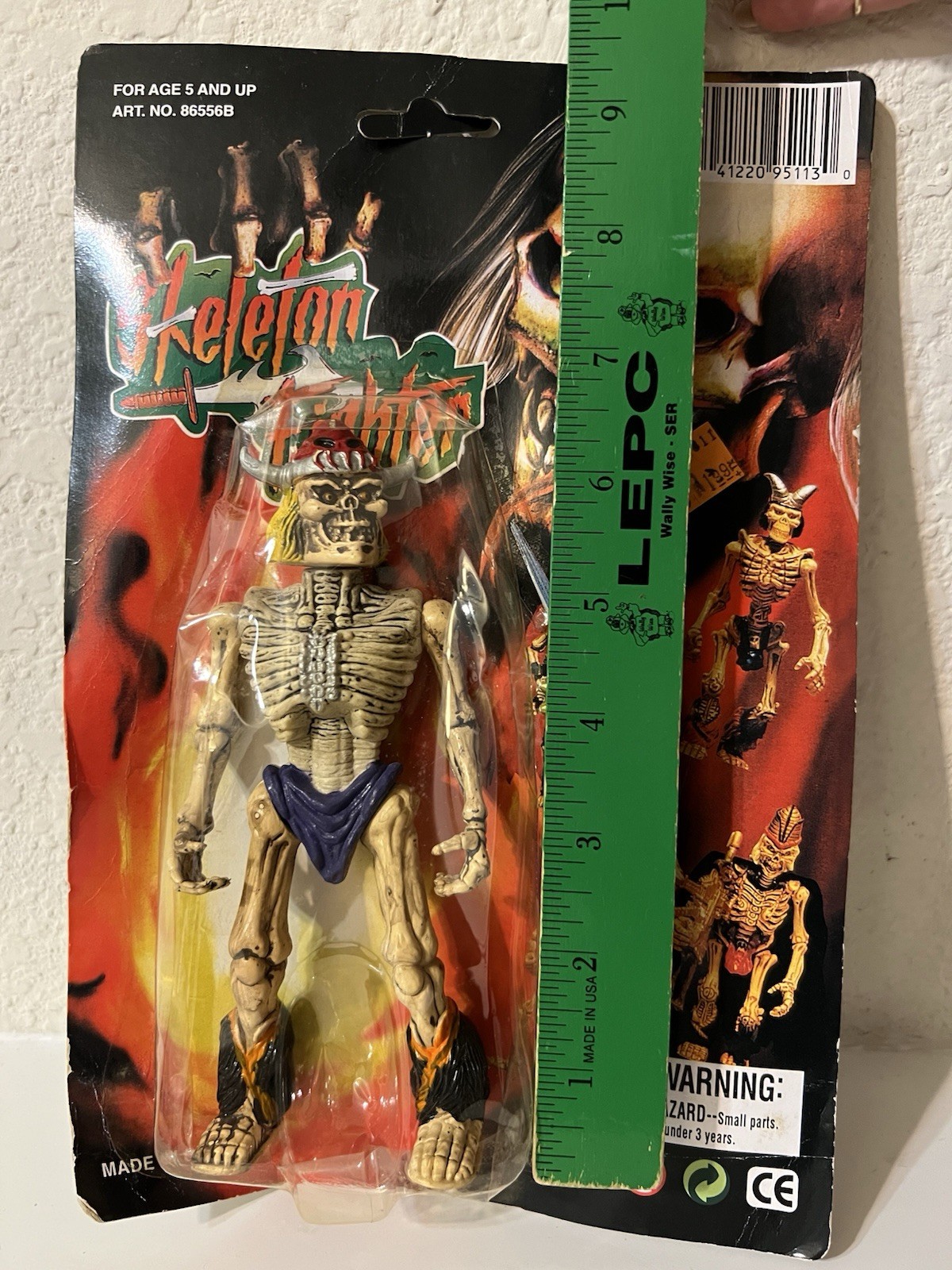 VTG Rare Skeleton Fighter – Skeleton Warriors KO 6” Action Figure w/ Weapons New