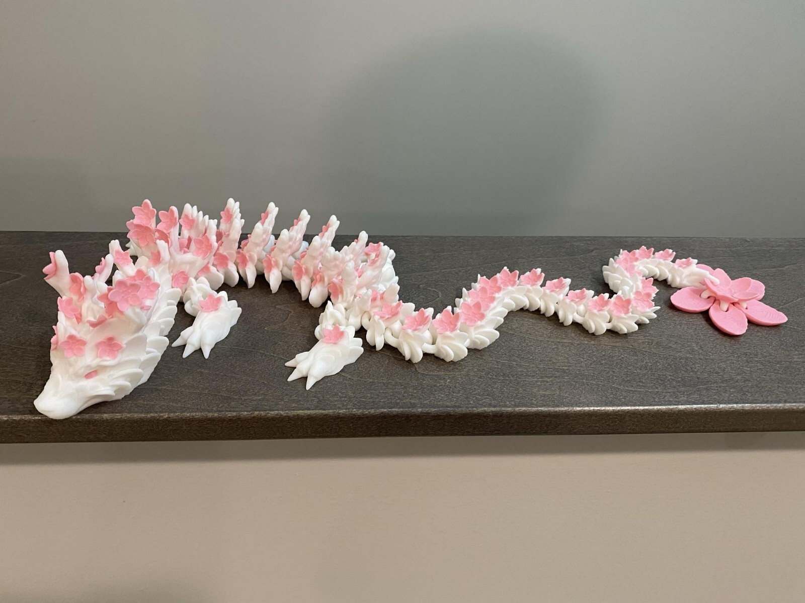 3D Printed Articulating Cherry Blossom Dragon 24&Prime; Length