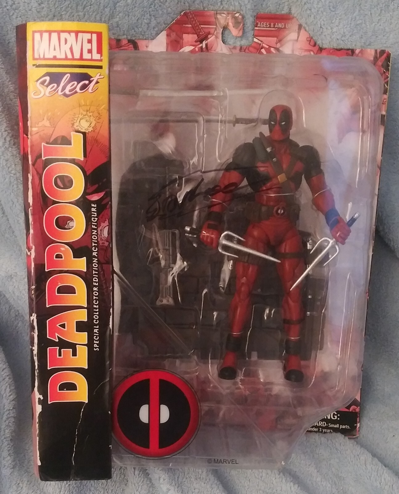 STAN LEE SIGNED Marvel DEADPOOL Action Figure 2015 Diamond Select Toys AUTOGRAPH