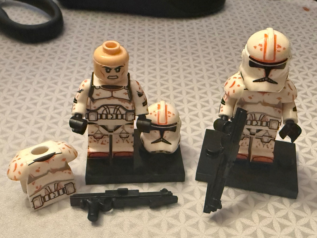 2x custom Desert Clone Sand Troopers – Custom minifigures – star wars lego