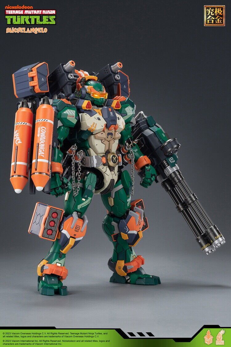 New In Stock HeatBoys HB0014 Robot Mecha Michelangelo Metal Build Action Figure