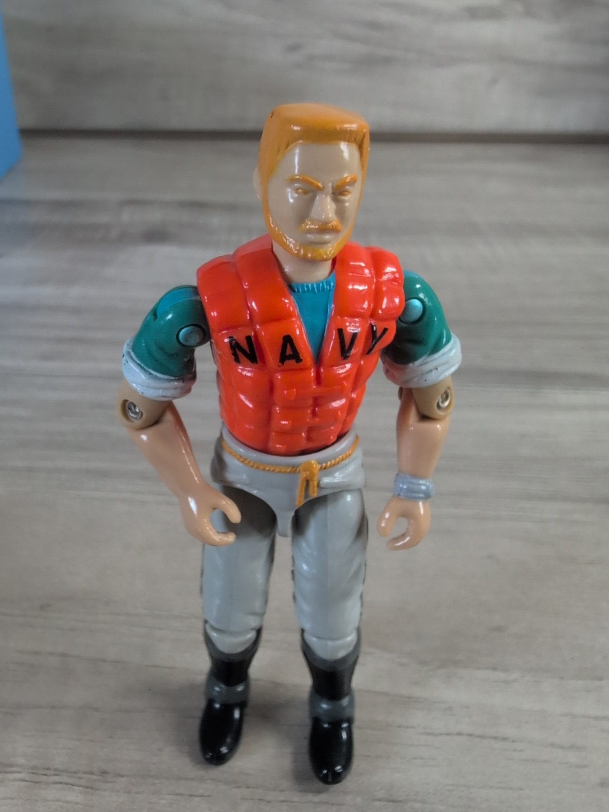 Vintage 1990 GI Joe *Top Side* 4&Prime; Action Figure MOC TopSide Navy ARAH