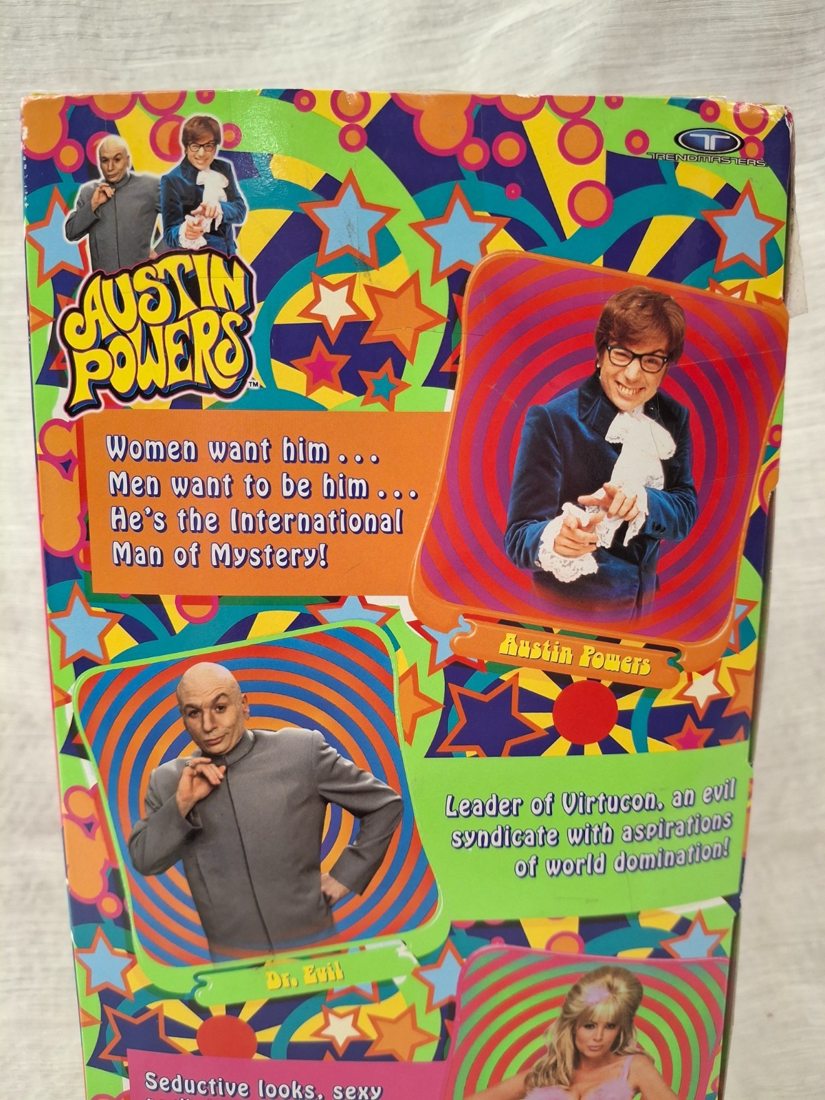 Vintage 1998 Austin Powers Fully Poseable Doll Trendmasters New In Box