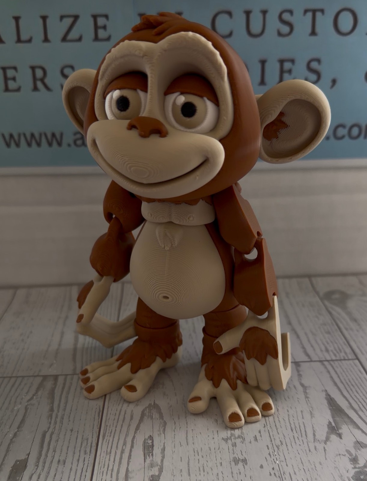 Articulated Monkey-Inspired 3D Printed Figure – Custom PLA Design(small size)
