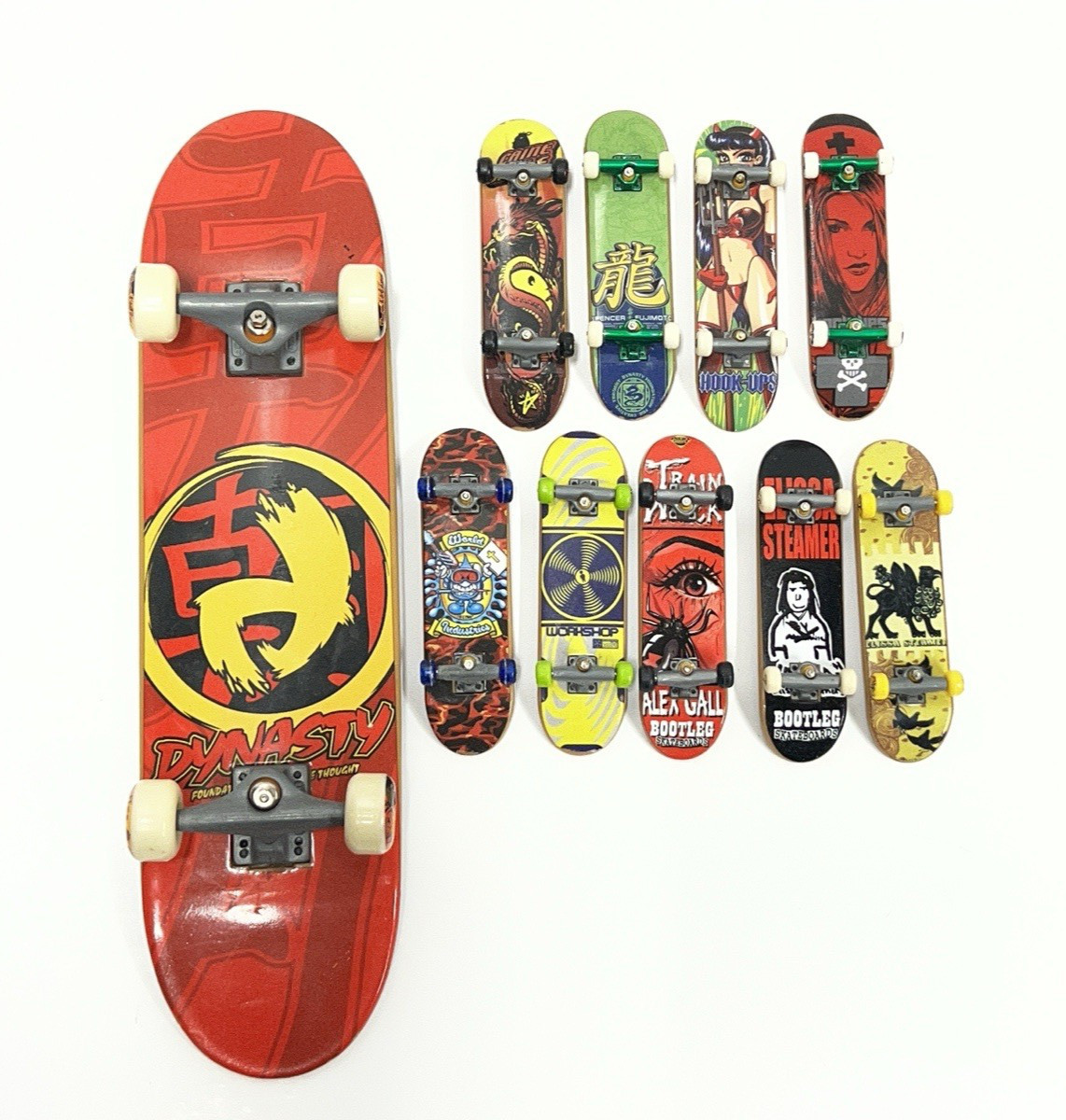 Y2K Tech Deck Lot – 9 x Fingerboards 1 x Handboard Hook Ups World Steamer