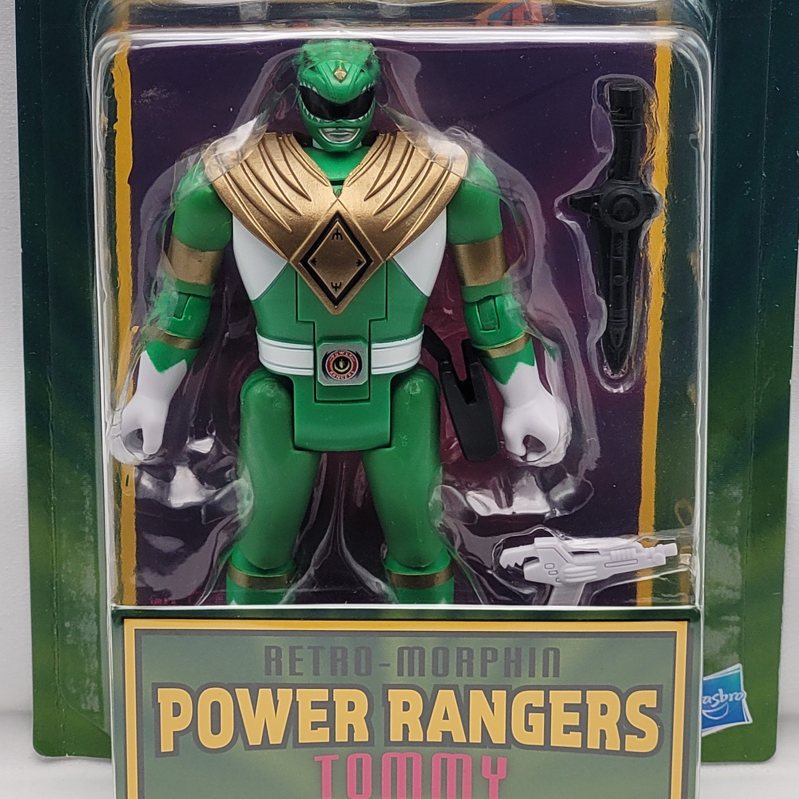 Hasbro Retro Morphin Power Rangers Tommy White Green Ranger Complete Set Ninjor