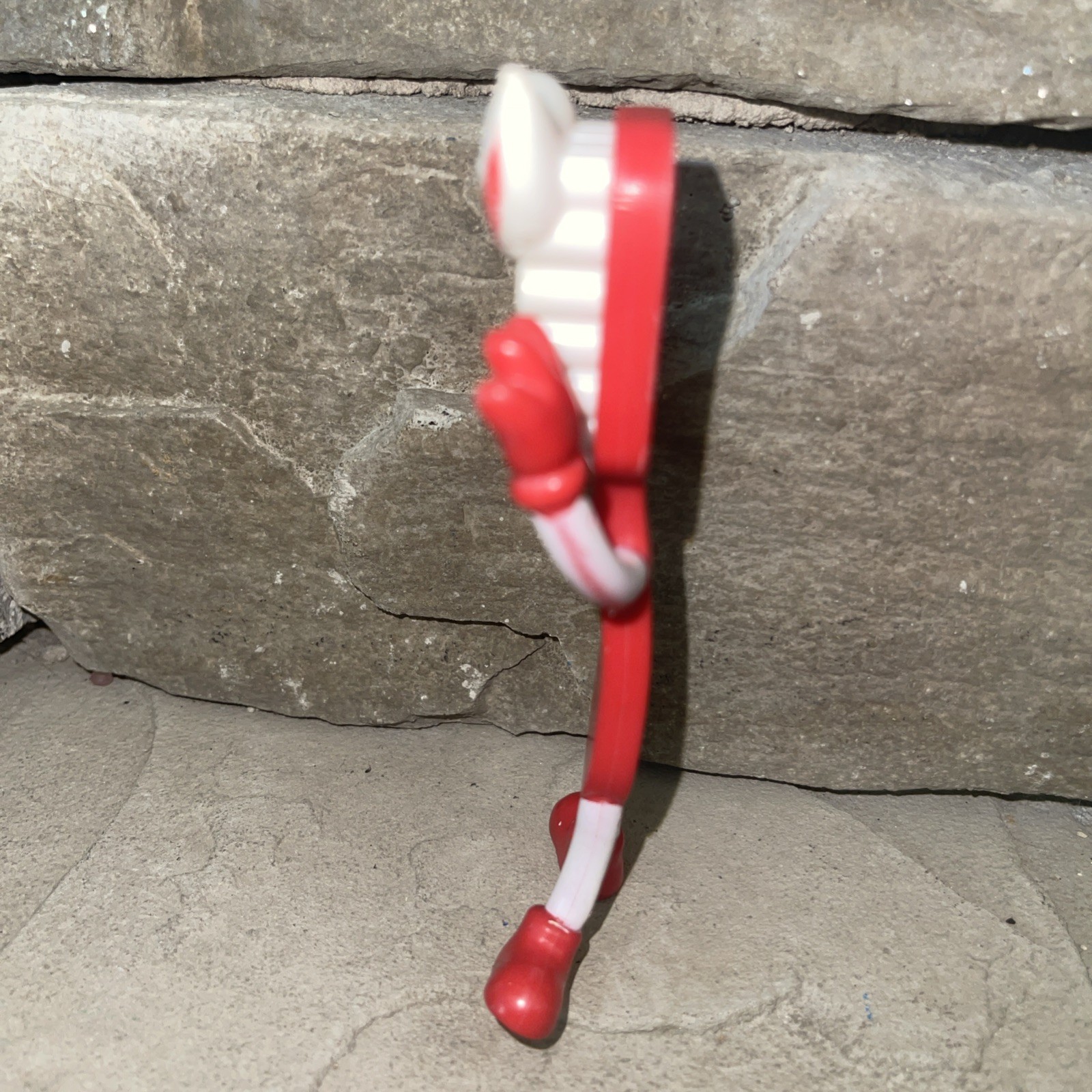 1pcs Red Bendable Toothbrush Action Figure (Bendable Toy for Kids – Some Wear)