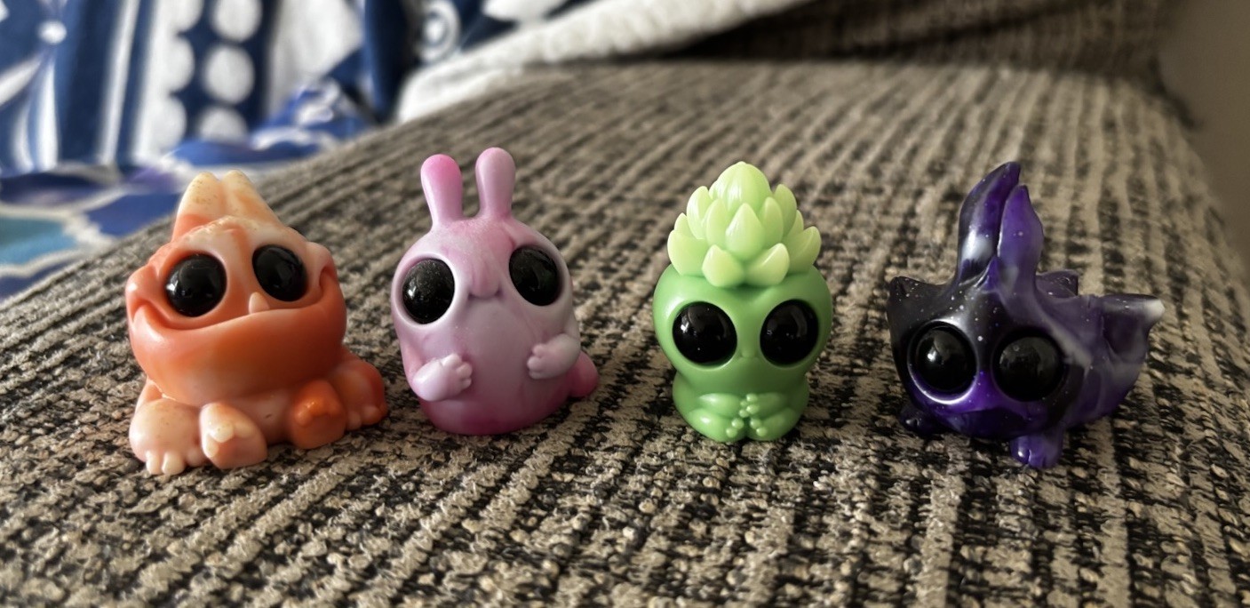 Lot Of 4 Bindlewood Chris Ryniak Resin Mini Figures