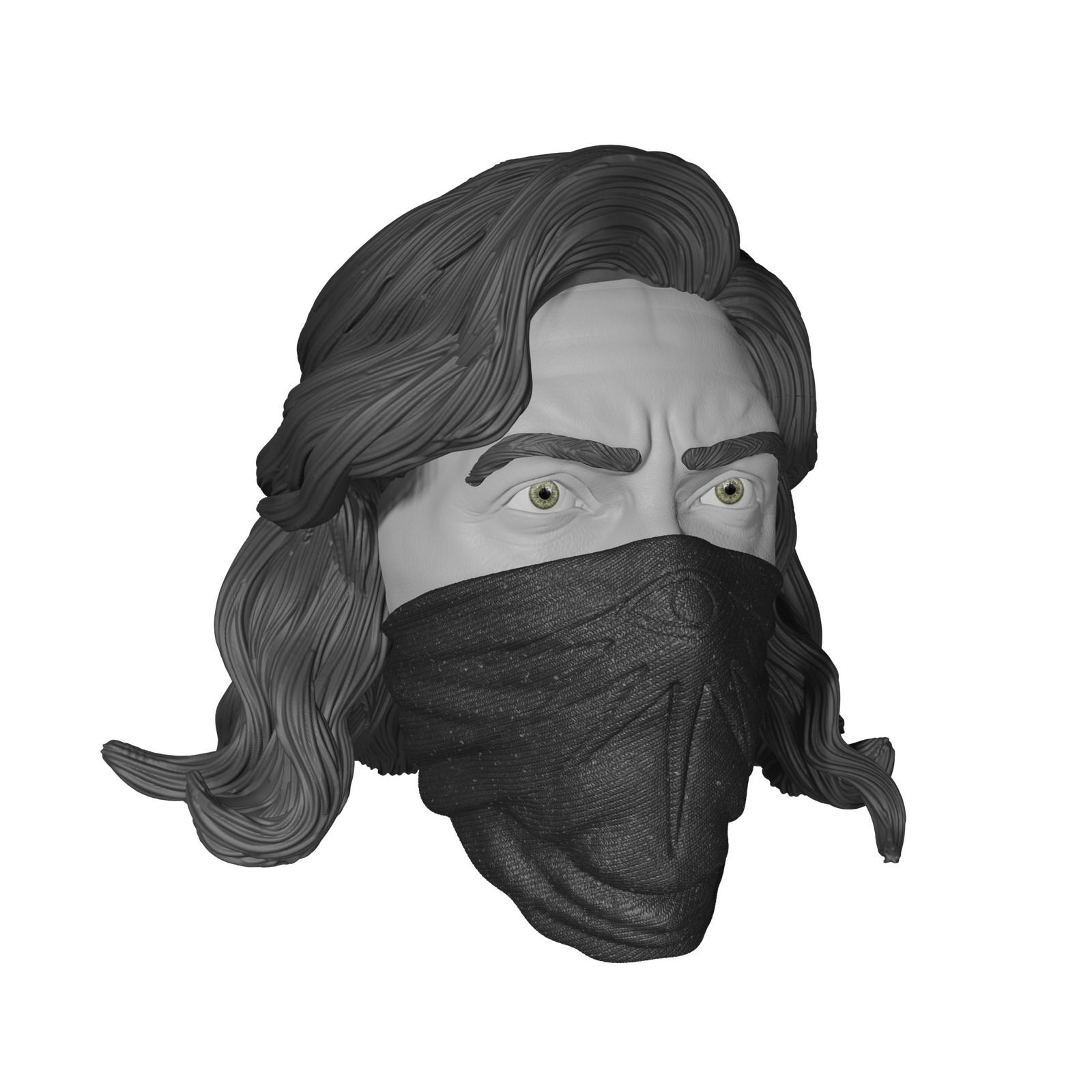 1/12 Scale Head [Unpainted]: Van Helsing (Hugh Jackman)