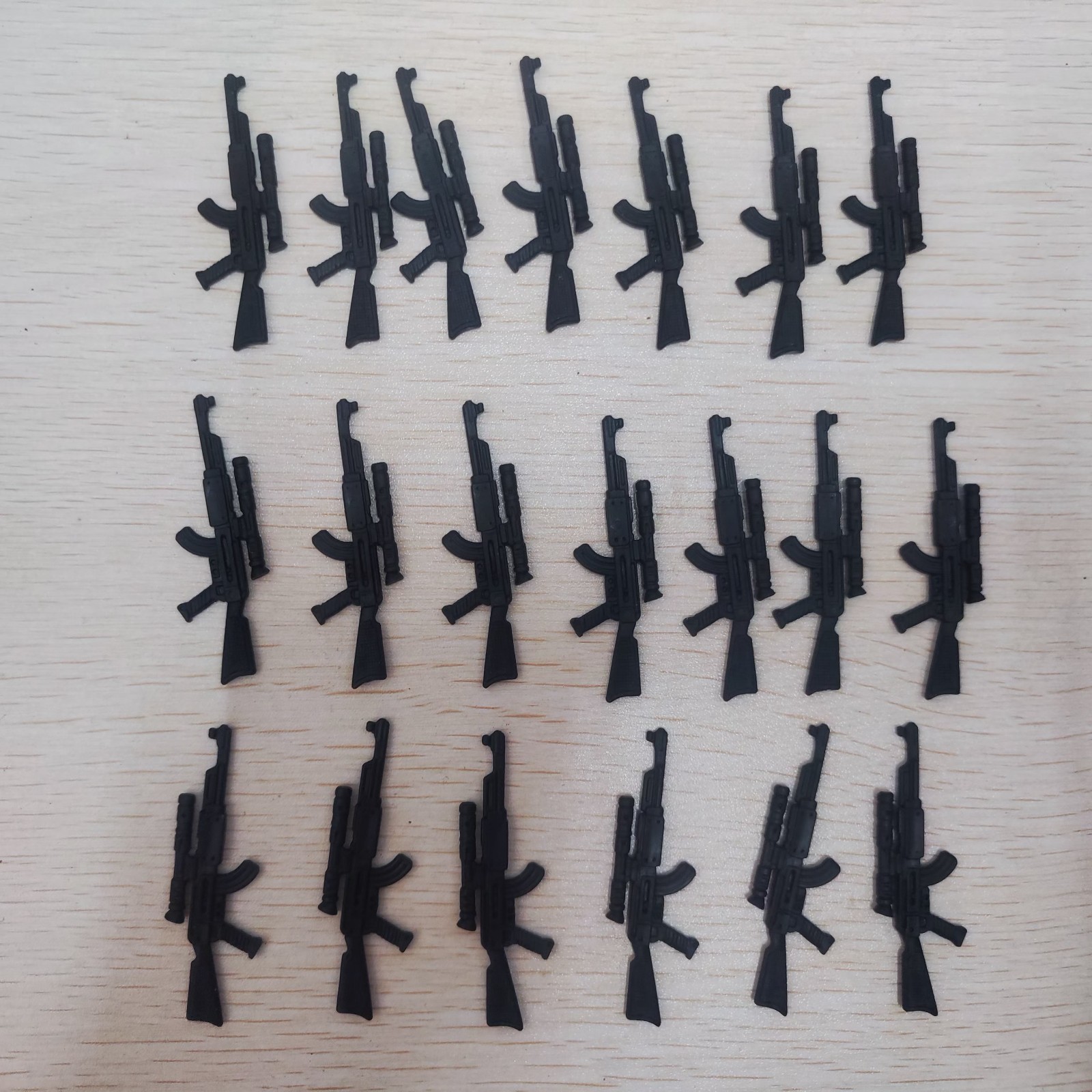 20pcs 1:18 scale Black Gun 8x-scoped AK Rifle or 3.75&Prime; GI Joe Marvel Figures