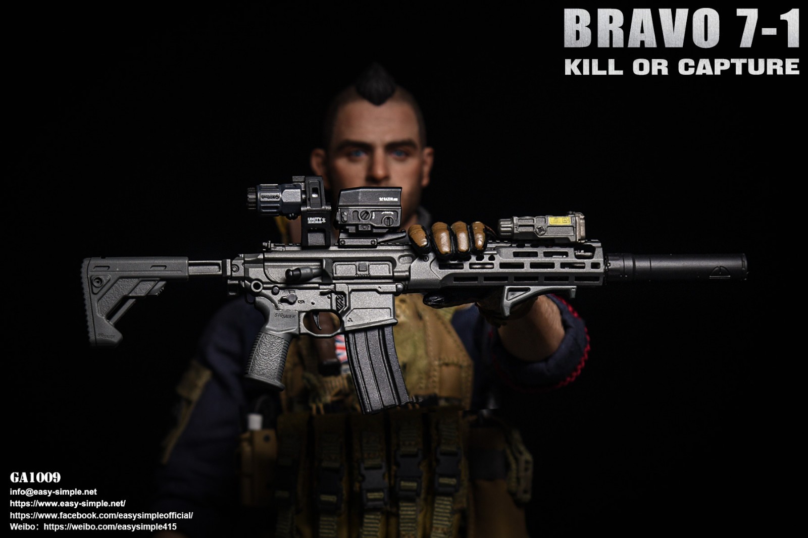 Easy&Simple COD Soldier BRAVO7-1 SAS Soap 1/6 scale Action Figure