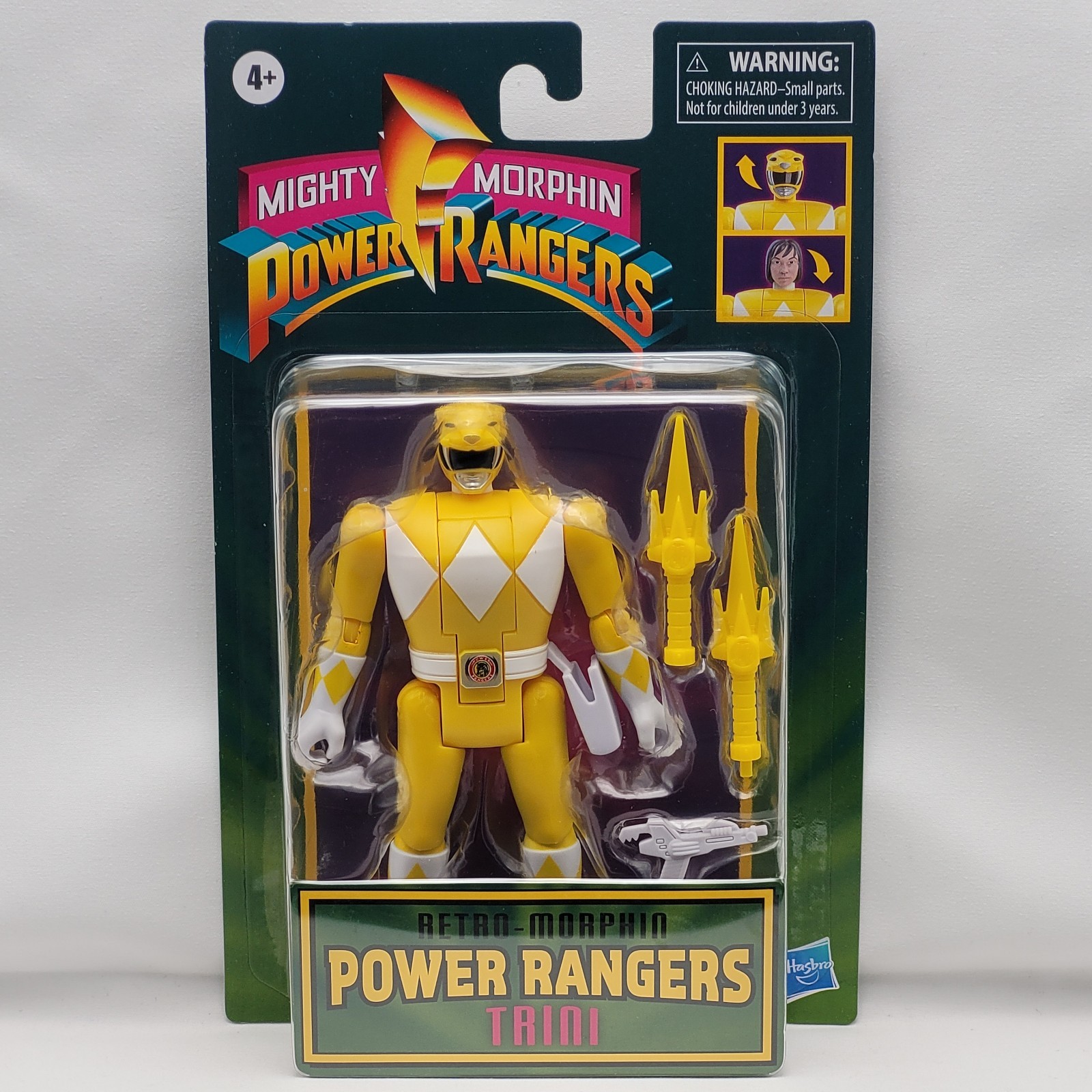 Hasbro Retro Morphin Power Rangers Tommy White Green Ranger Complete Set Ninjor