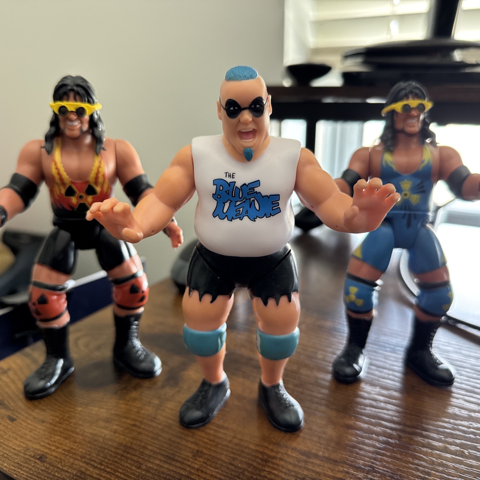 FC Toys Bone Crushing Wrestlers Series 1 Lot Of 2 Bryan Clark Blue Meanie BCA