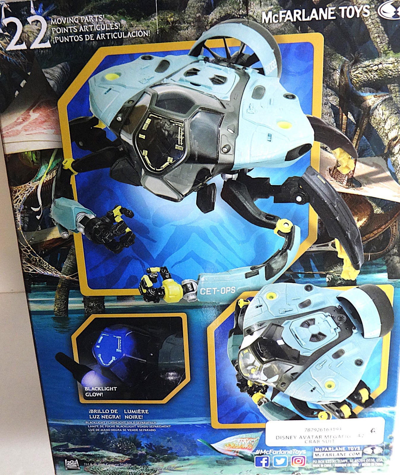 McFarlane Avatar CET-OPS MEGA CRAB SUIT 22 Moving Parts New Sealed: LARGE!