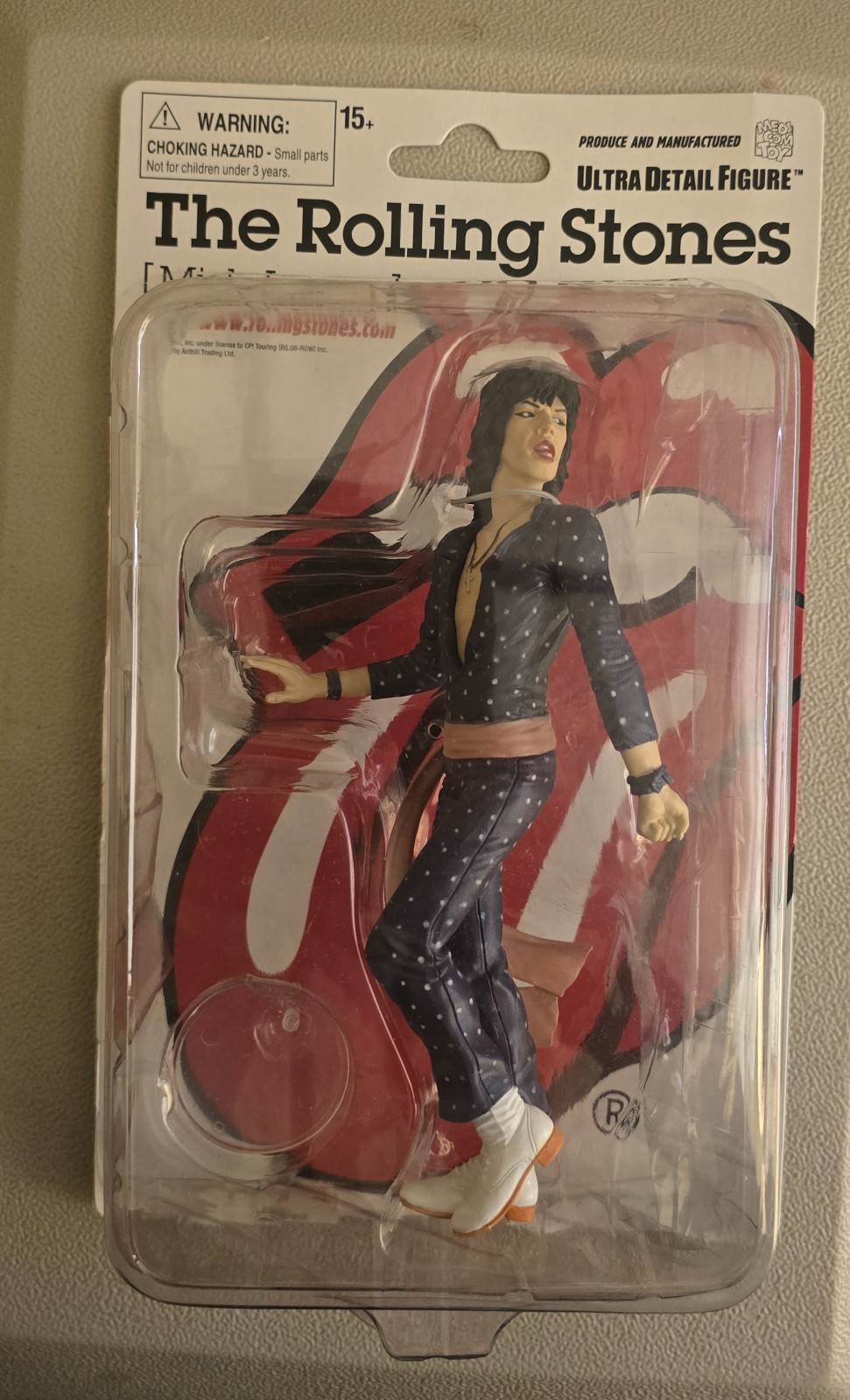 7&Prime; Mick Jagger Action Figure With Original Round Base and Original Box