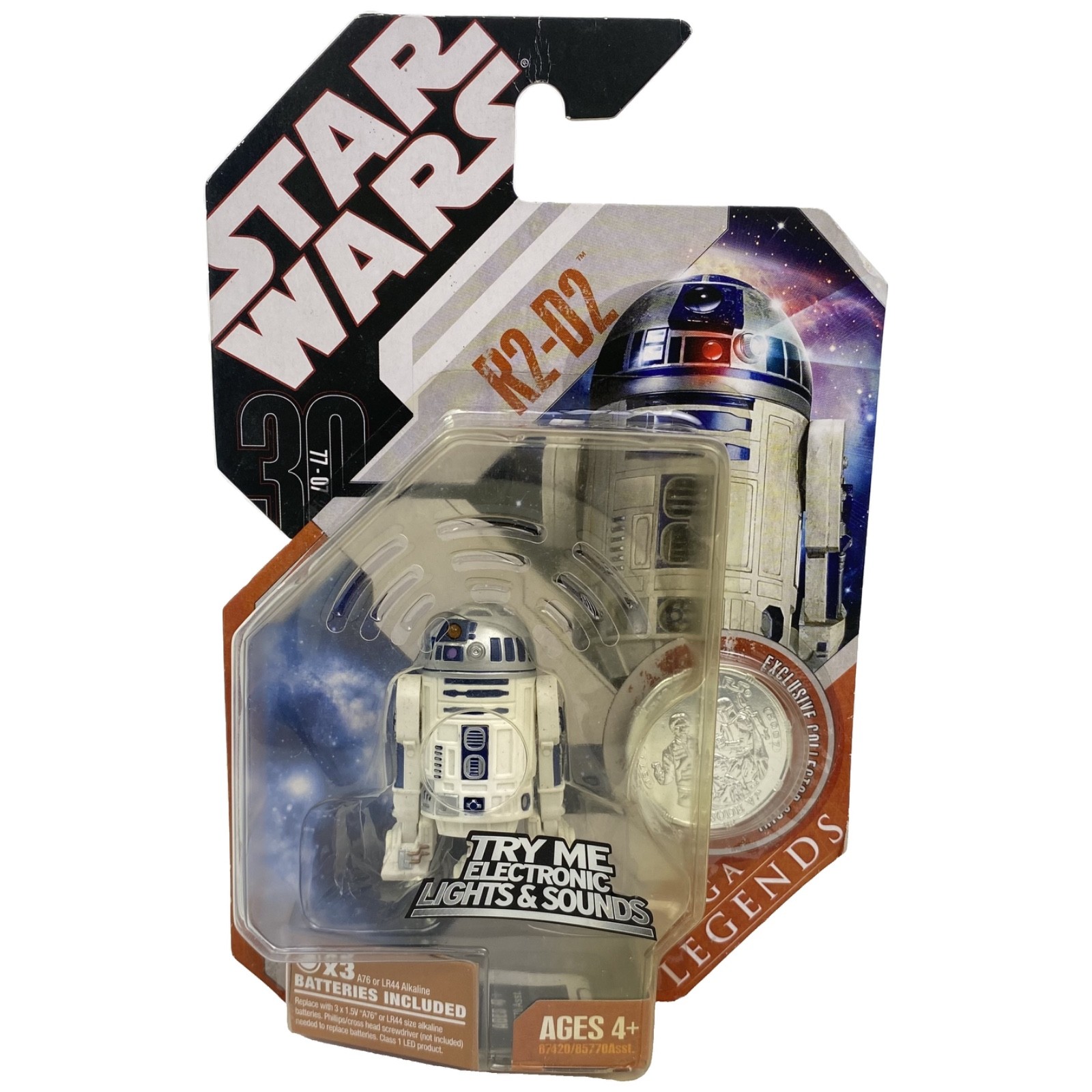 Star Wars 30th Anniversary R2-D2 3.75&Prime; Action Figure 2007 Hasbro Sealed New