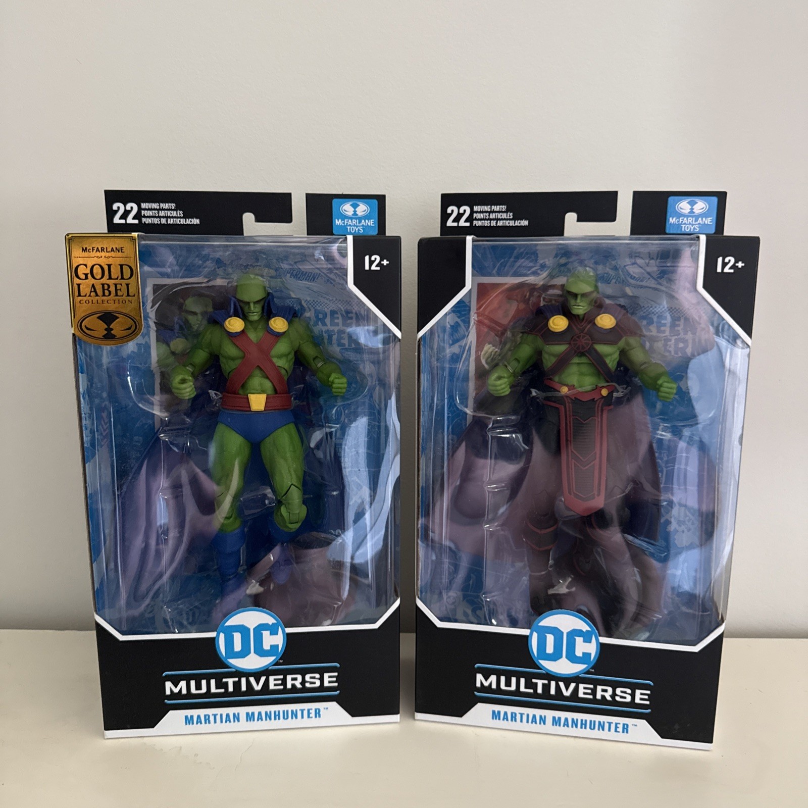 Mcfarlane DC Multiverse Martian Manhunter DC Rebirth & DC Classic Gold Label 2ea