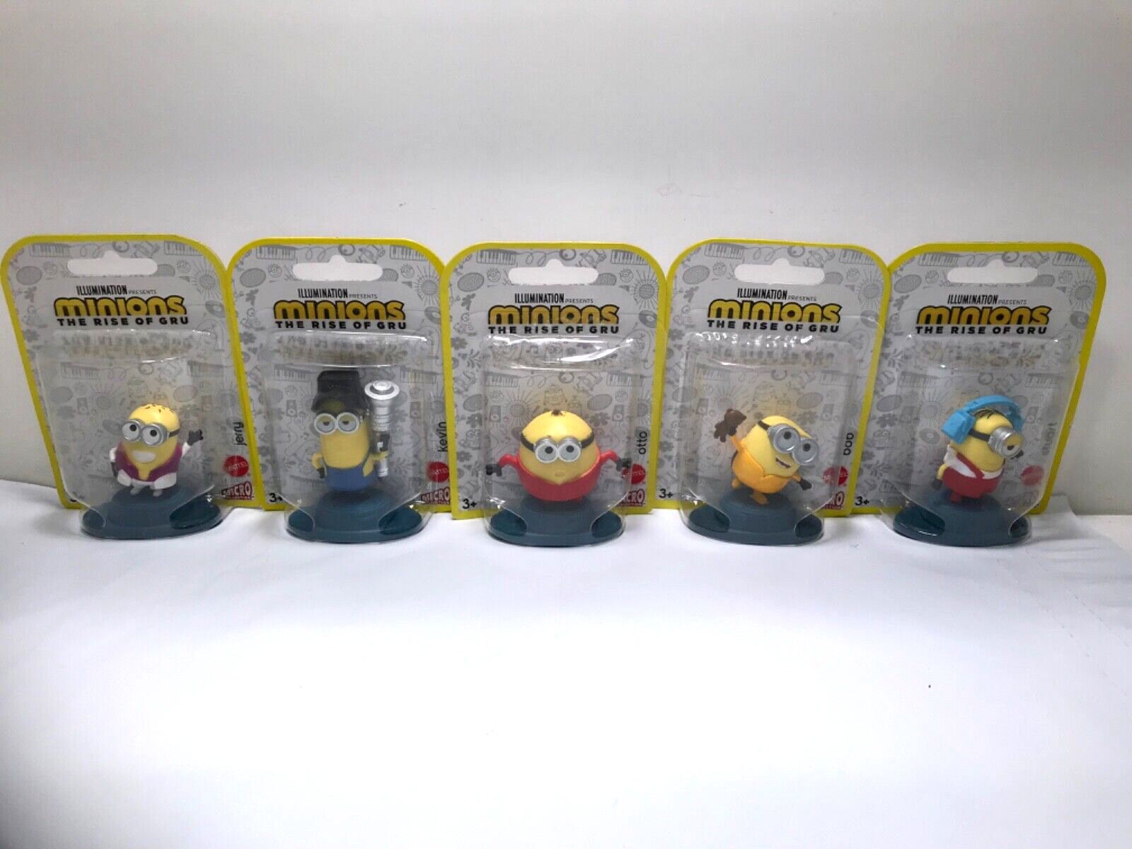 Minions The Rise of Gru Micro Collection Figures Lot of 5 Kevin Bob Otto Stuart