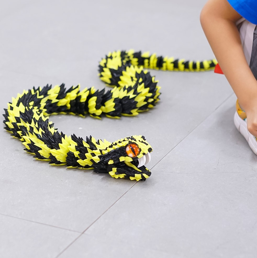 47.5inch 3D Printed Snake Model,Articulated Animals figure,Toys Home Decor