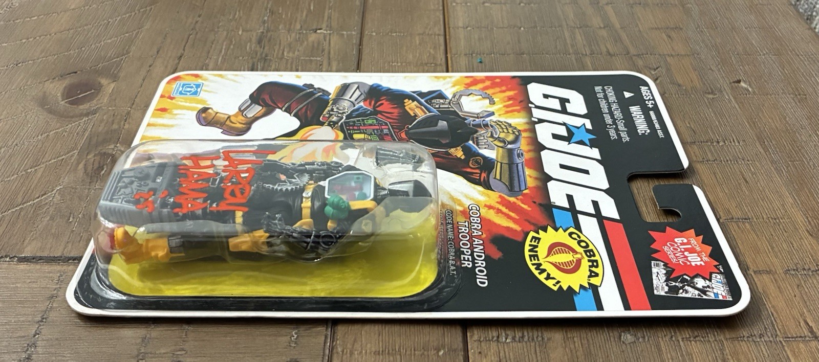 Larry Hama Signed 2008 GI Joe Comic Series Cobra BAT Action Figure Beckett BAS