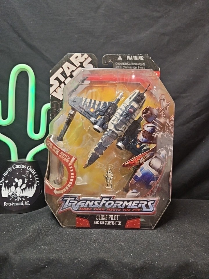 2007 Star Wars TRANSFORMERS Clone Pilot ARC-170 Star Fighter Sealed