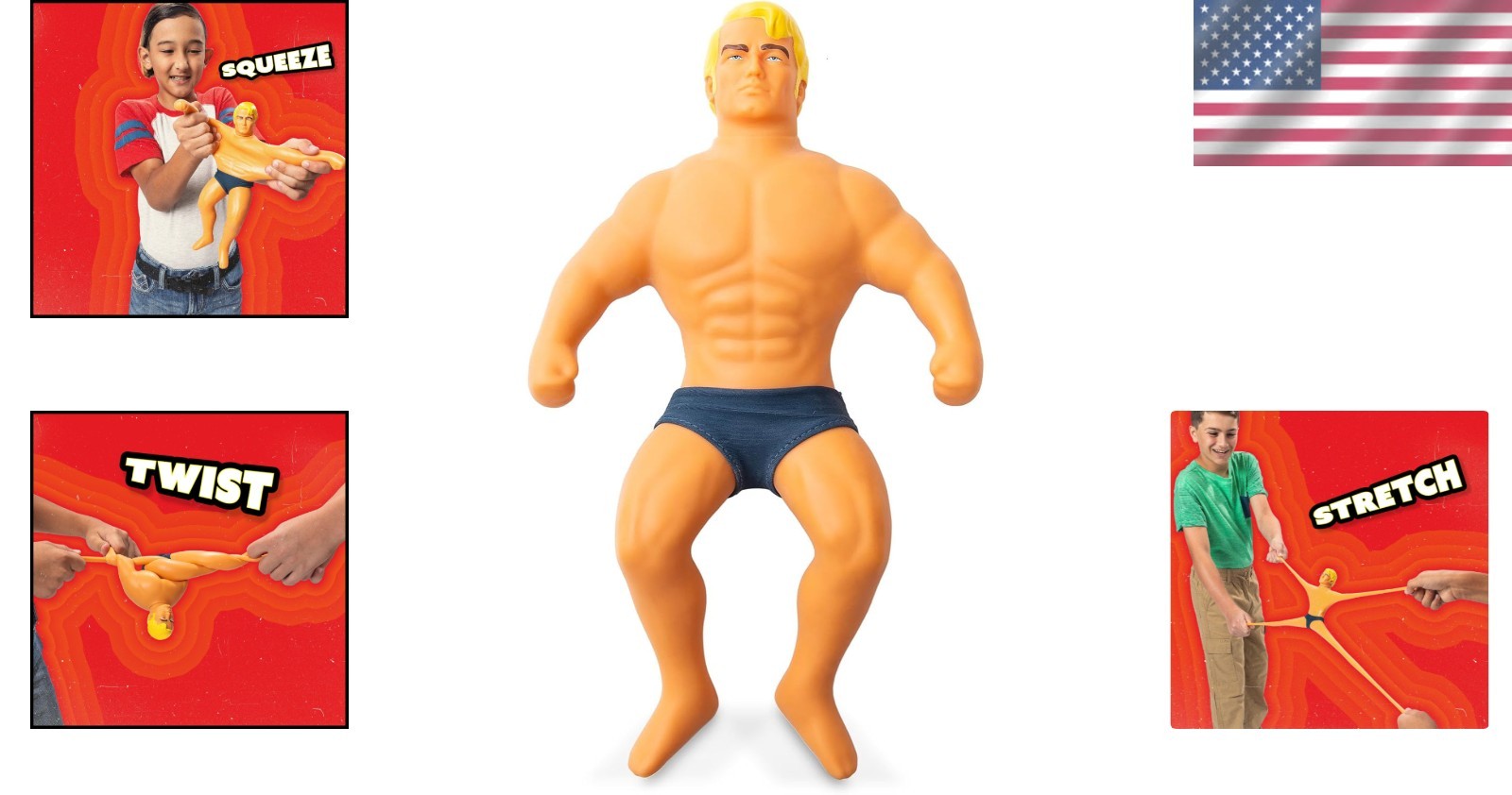 Stretch Armstrong Icon – Bendable Fun – 70s Retro Style