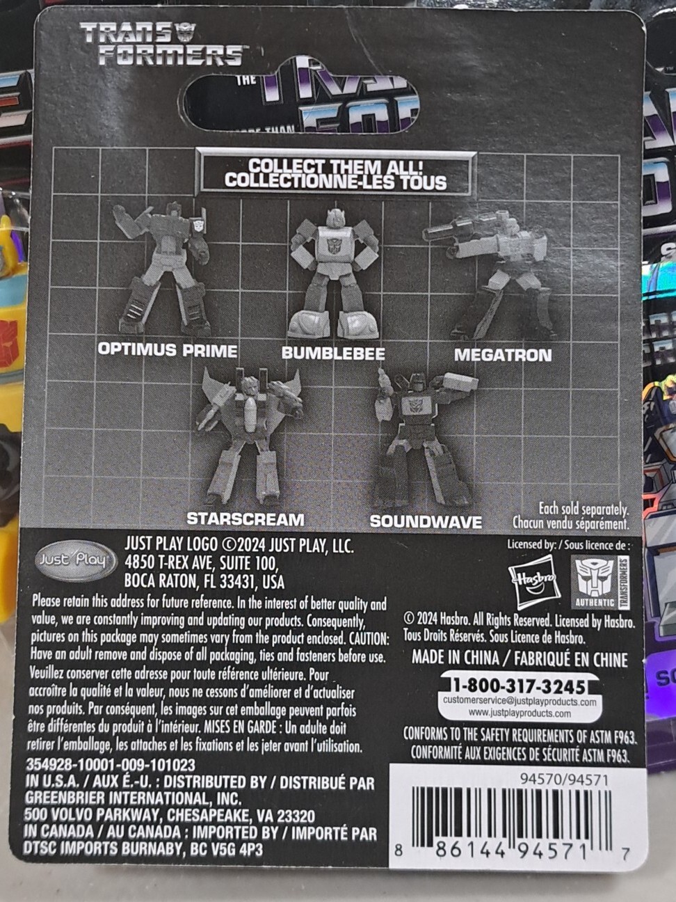 FULL SET 5 Transformers Generation One G1 2.5&Prime; Tall Mini Figure 2023 Just Play