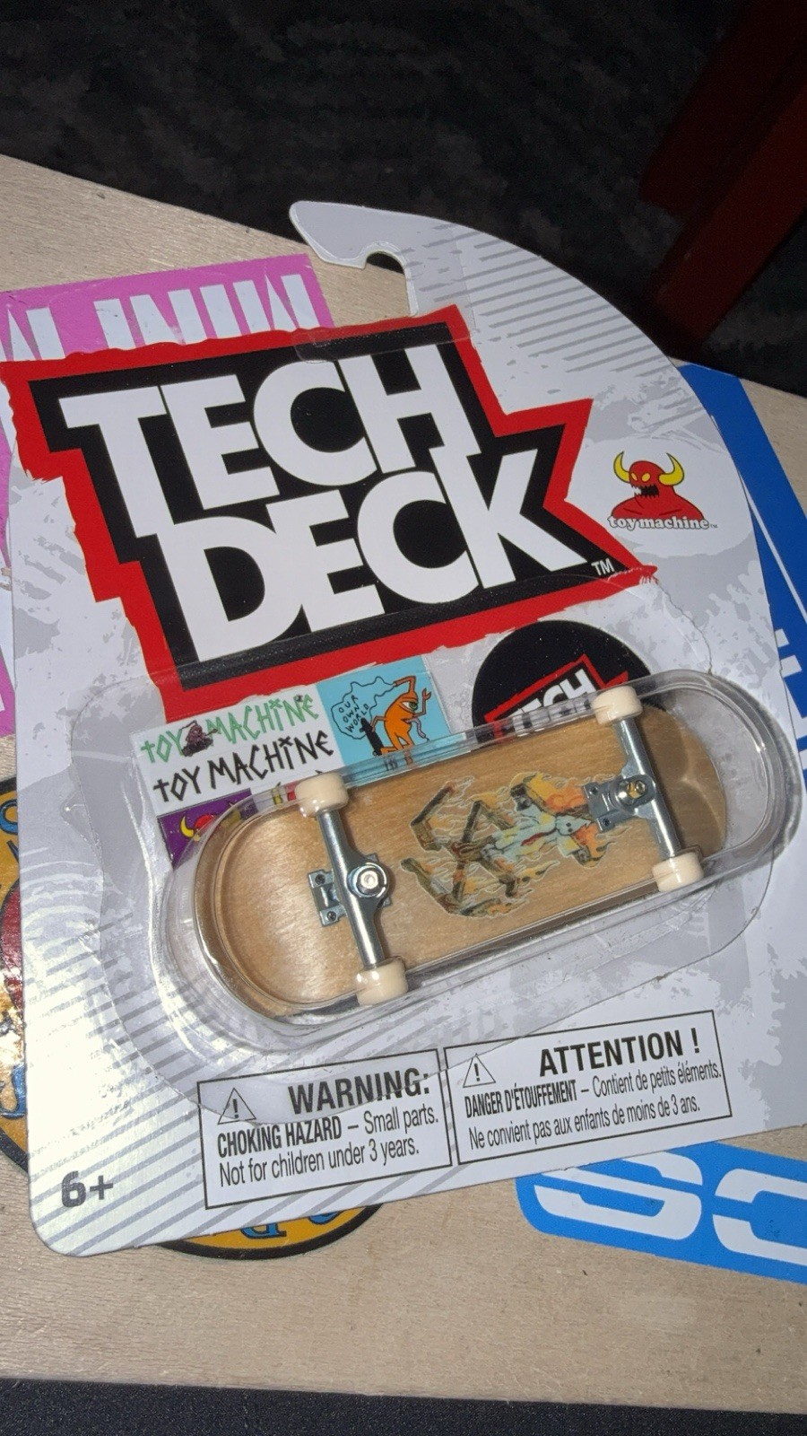Toy Machine burning klansman fingerboard deck