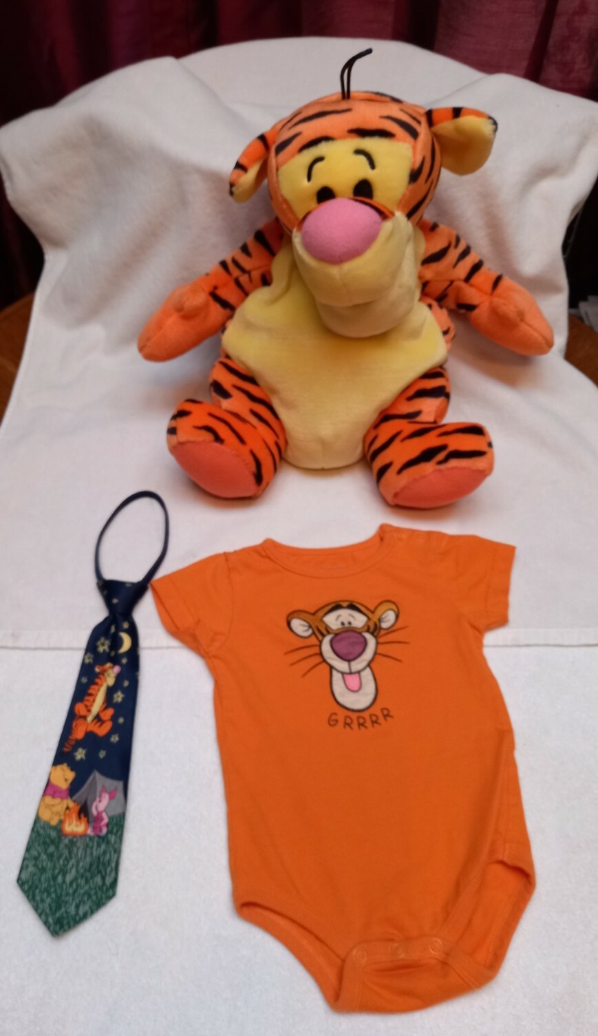 Disney Tigger Winnie The Pooh Friends Plush Bean Bag & Romper 12M