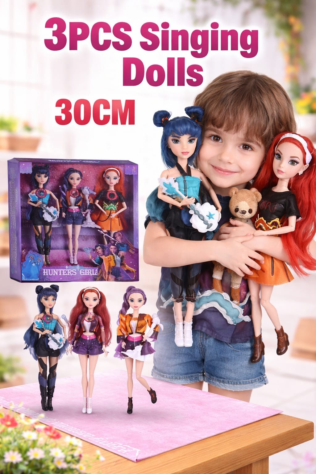 Singing Collectible Cosplay Demon Hunters Dolls Moveable Joint Figure US