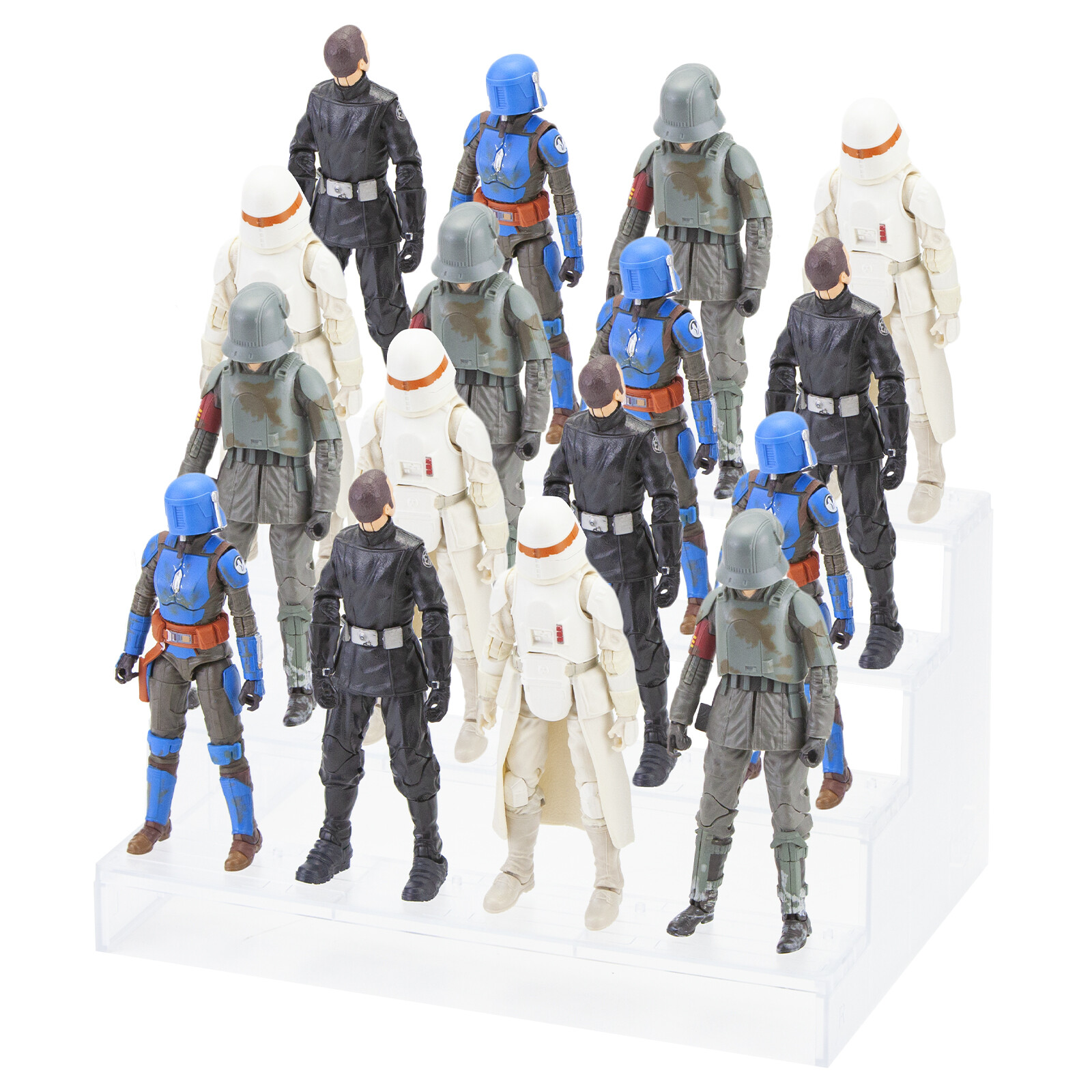 4 Tier Clear Risers Display Stand Shelf for 6&Prime; Black Series Gi Joe Aciton Figure