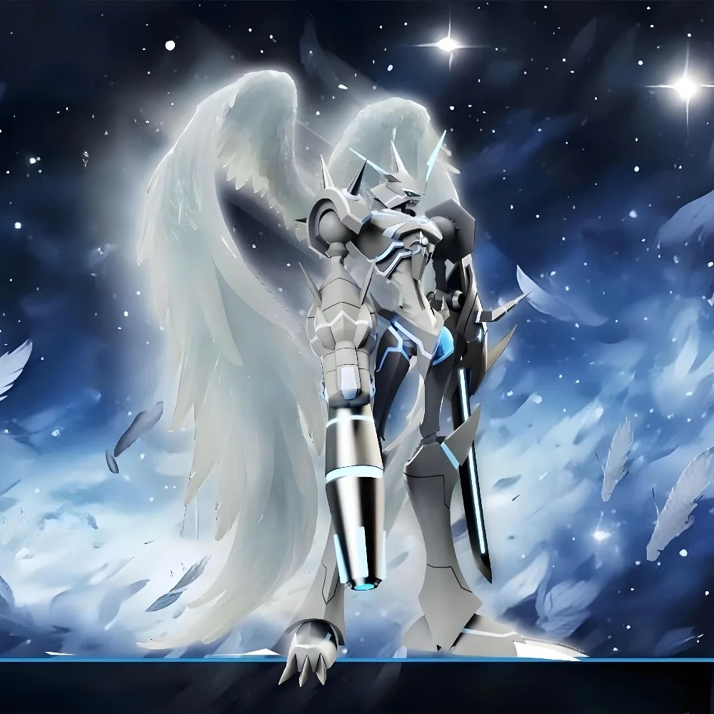 20cm Omegamon Merciful Mode Digimon Figure PVC Anime Model Toy Gift