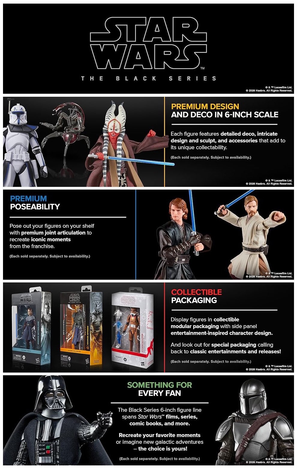 2026 Star Wars Black Series Clone Wars 22 QUINLAN VOS 6&Prime; Hasbro Action Figure
