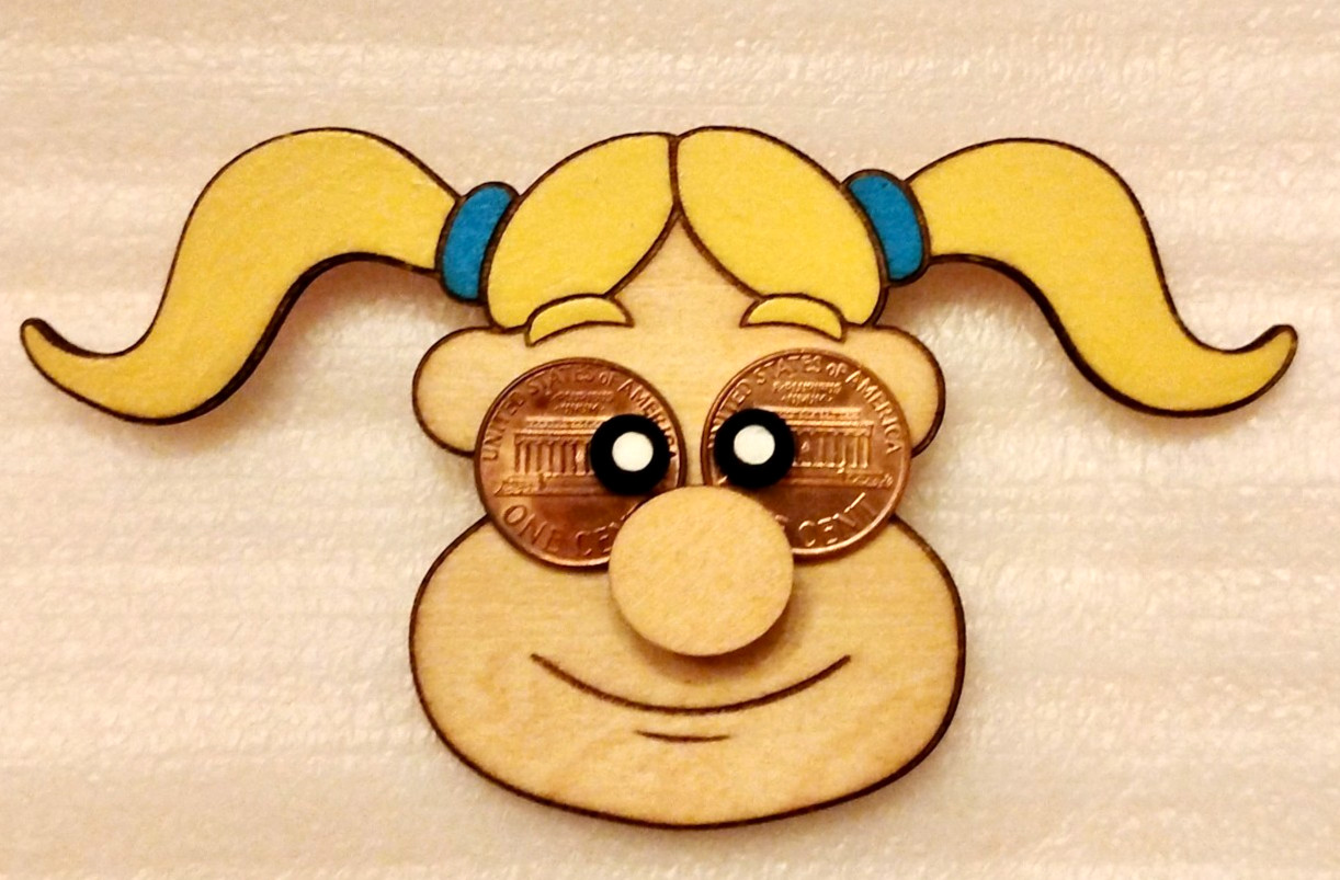 Pee-Wee&rsquo;s Playhouse PENNY magnet, handmade, Retro Classic Cool!