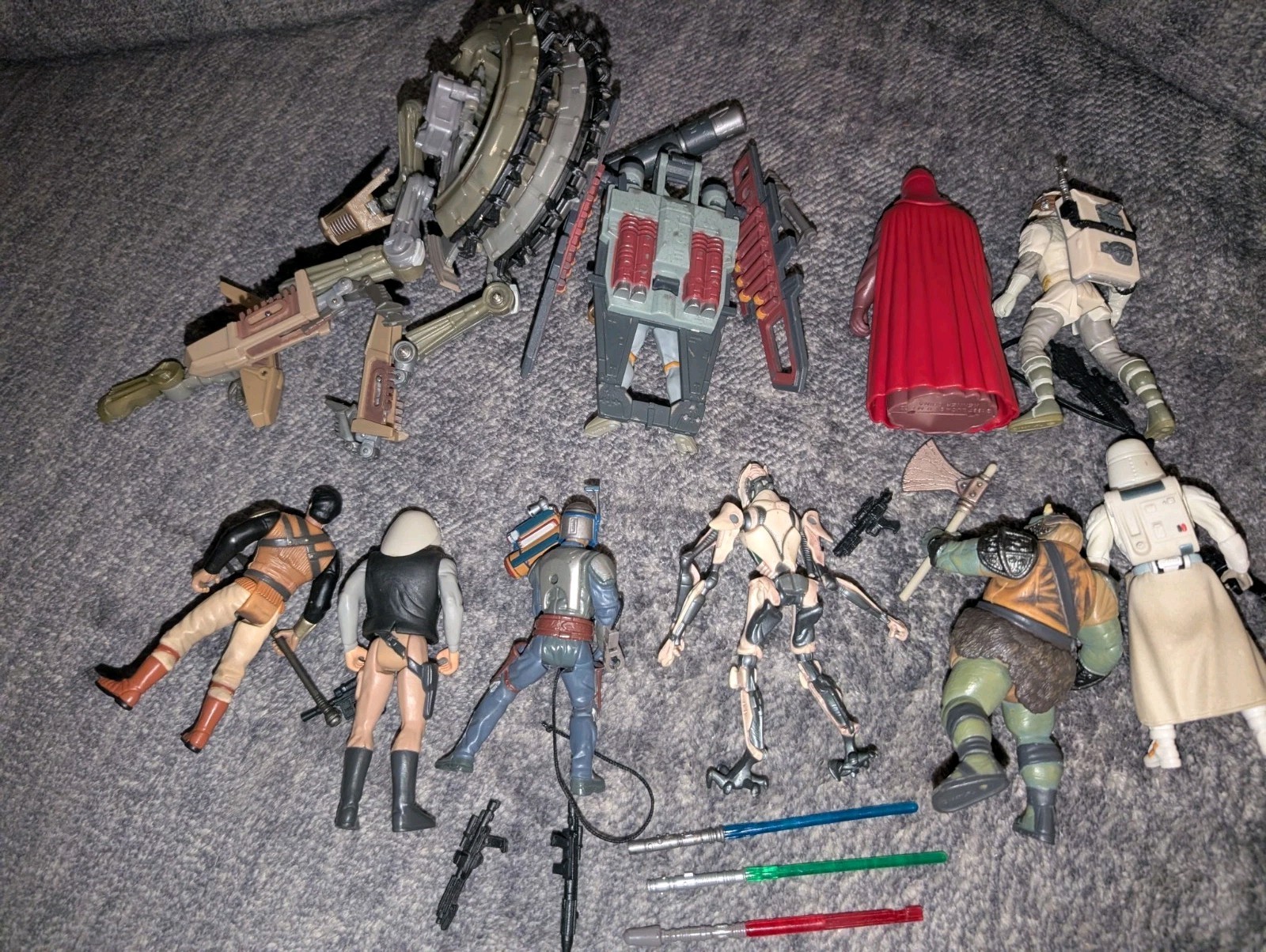 2000s-2010s – Star Wars Clone Wars Lot 10 Figures Loose w/some Accessories