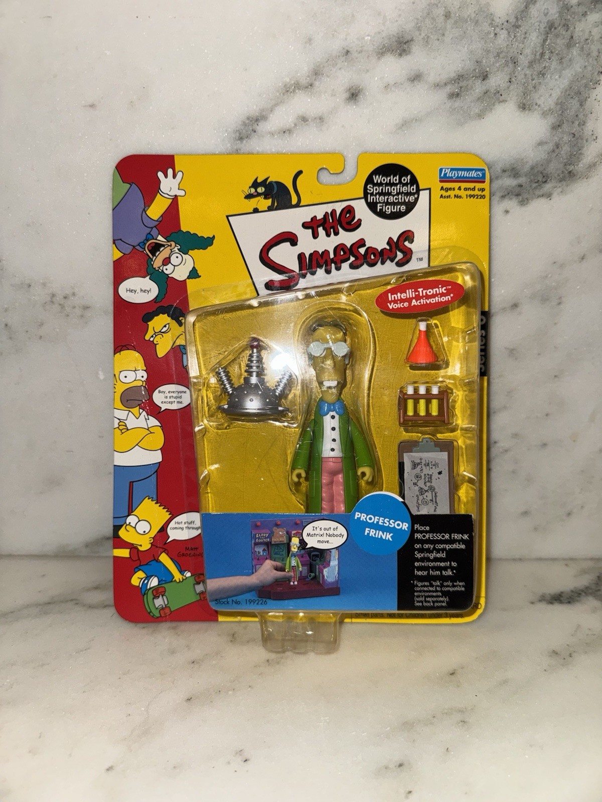 The Simpsons Professor Frink Interactive Figure Playmates Sealed WOS