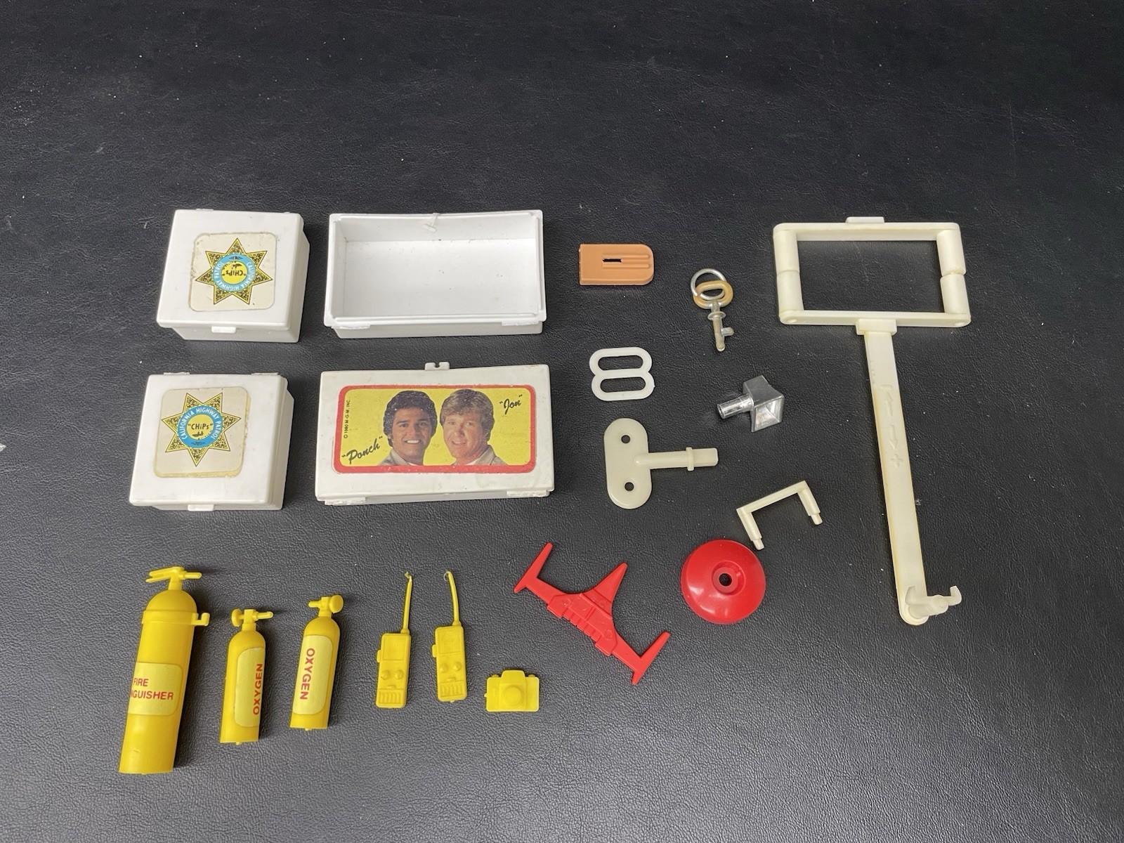 CHIPS Highway Patrol Helicopter / Van Part Accessory Lot, 1977 Empire Toys