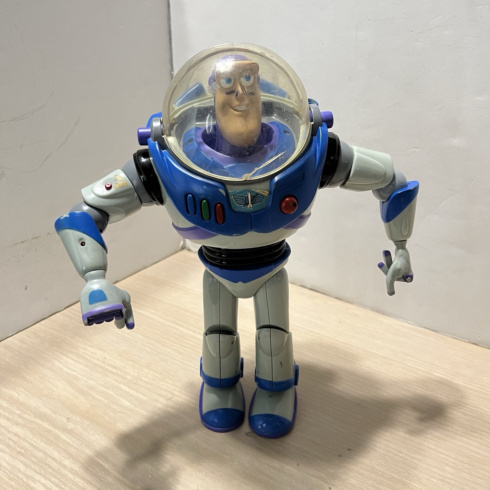 Toy Story Disney Store Blue Buzz Lightyear 12” Action Figure Works READ DESCRIPT