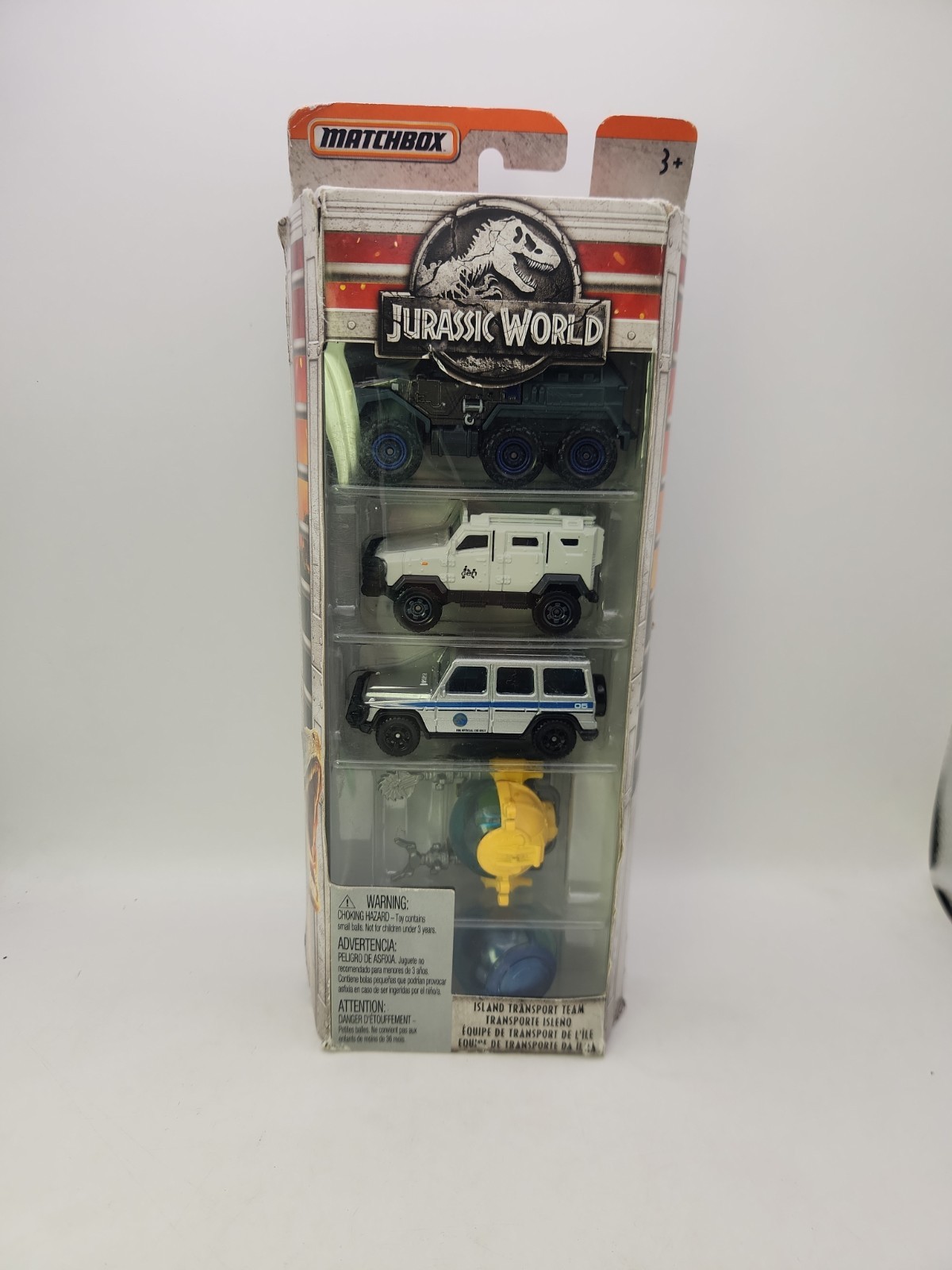 MATCHBOX Jurassic World 2 Diecast 5 Pack Vehicle Island Transport Team 1/64