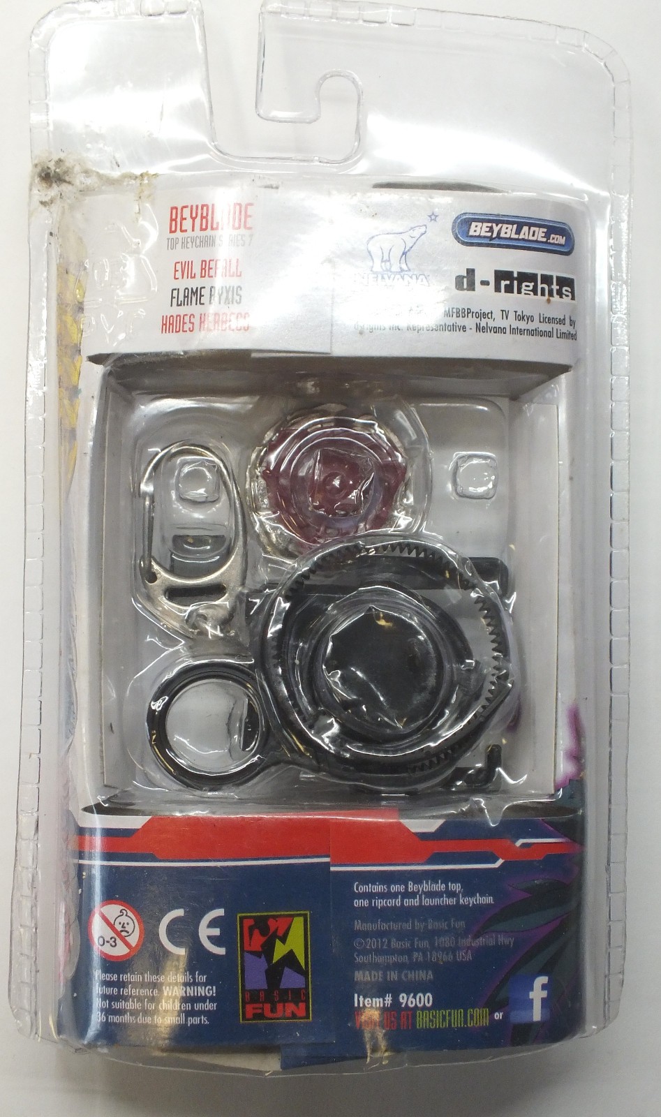 Beyblades Evil Befall Top Keychain Launcher 9600 Series 7 Nelvana – R215