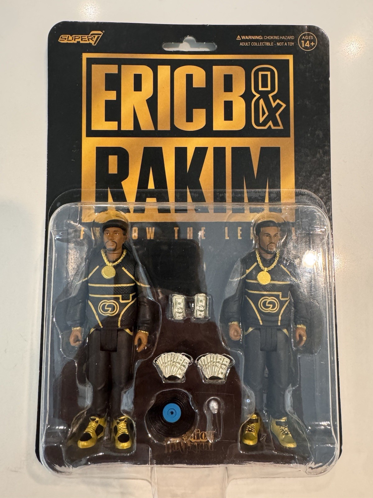 SUPER7 ERIC B & RAKIM BLACK & GOLD FOLLOW THE LEADER SET, NEW MOC, FREE SHIPPING