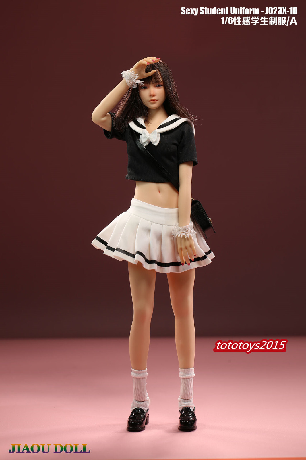 JIAOU DOLL 1/6 JO23X-10 Student Girl Uniform Top Short Skirt Fit 12 » PH Figure