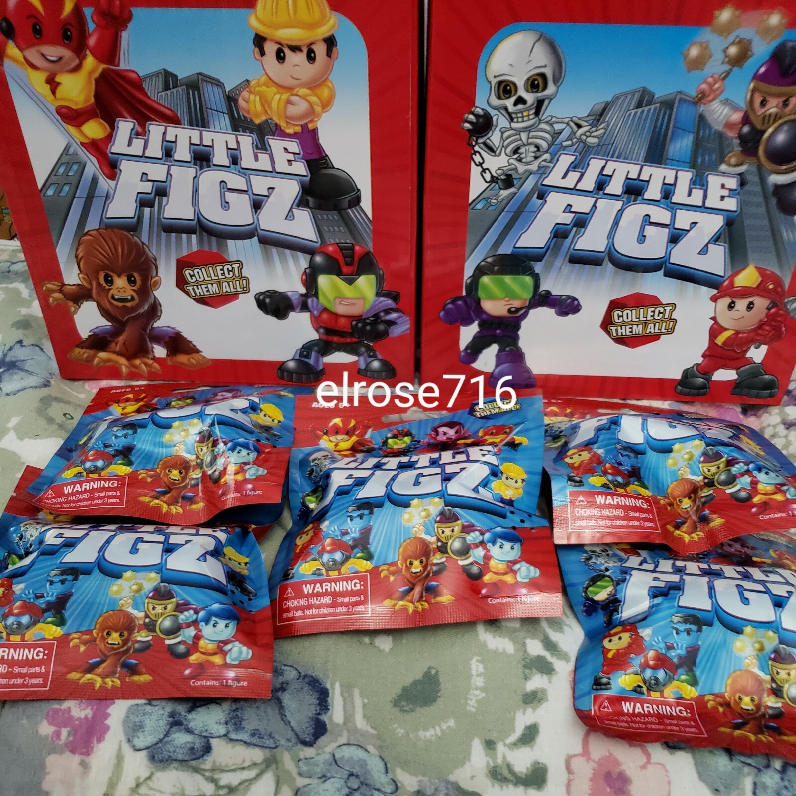 LOT OF 5 LITTLE FIGZ BLIND BAGS~SERIES 1~EACH INCLUDES 1 FIGURE~AGES 5+~NEW