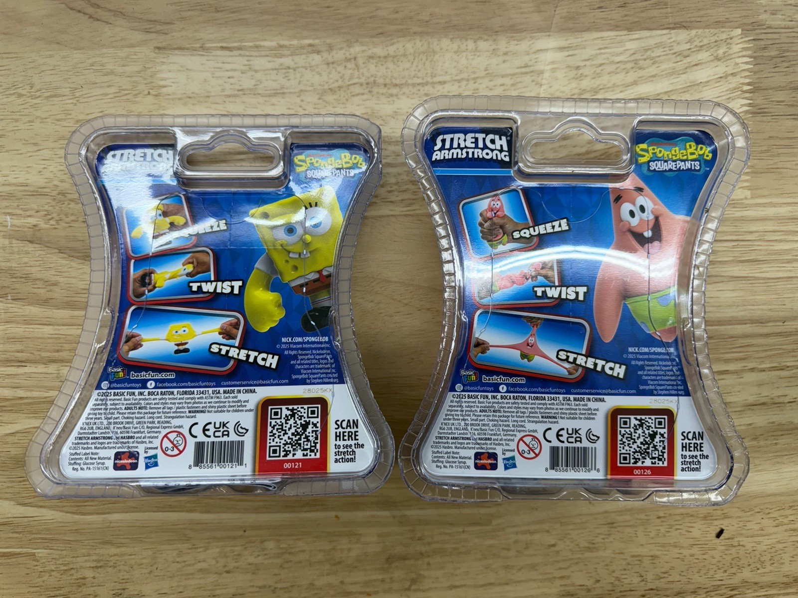NEW 2025 Stretch Armstrong SpongeBob & Patrick Stretch Squeeze Toy Set