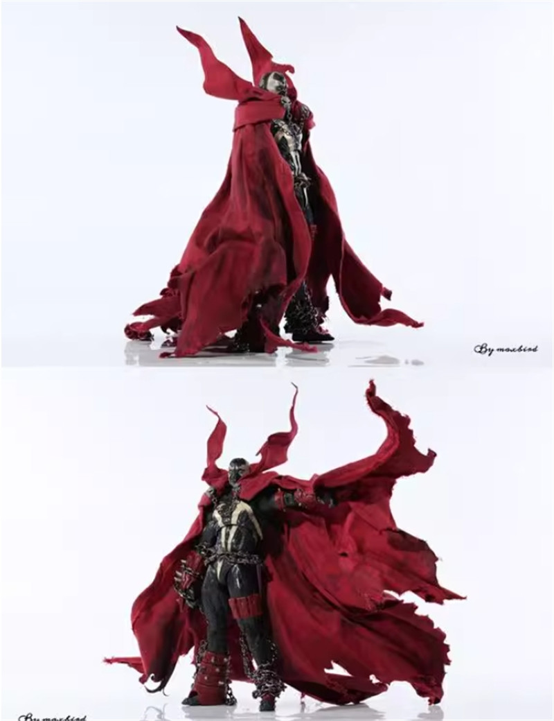 Spawn McFarlane 1/12 Scale Rode Custom Deluxe Red Wired Cape Cloak Scarf No Body